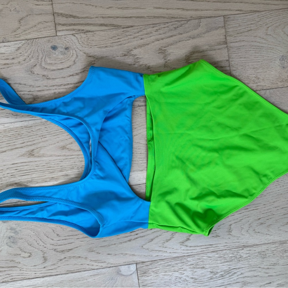 Zara Bright Blue and Green Swimwear